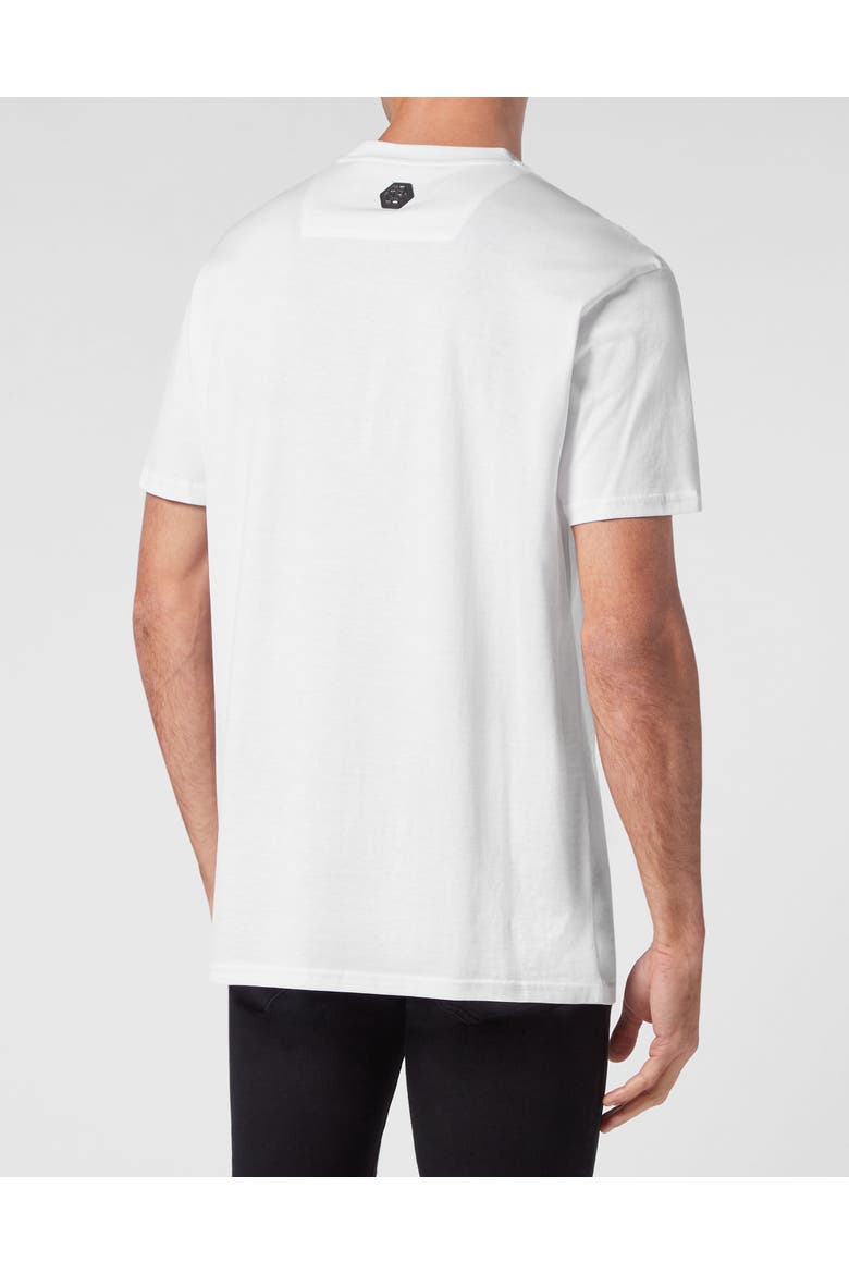 T-Shirt Round Neck Ss Skull Men, Alternate, color, white
