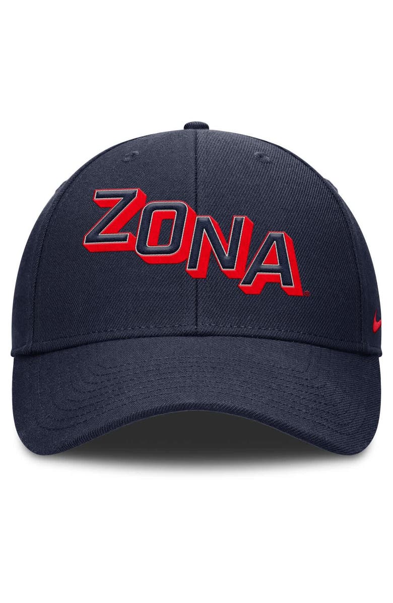 Nike Men's Nike Navy Arizona Wildcats Slanted Primetime Rise Performance Adjustable Hat, Alternate, color, Navy