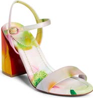Christian Louboutin Jane Floral Print Block Heel Sandal