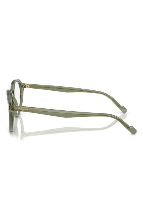 Vogue 48mm Phantos Optical Glasses In Transparent Green