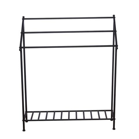 Iron 3-Rung Blanket & Quilt Storage Organizer Rack 30" x 36""