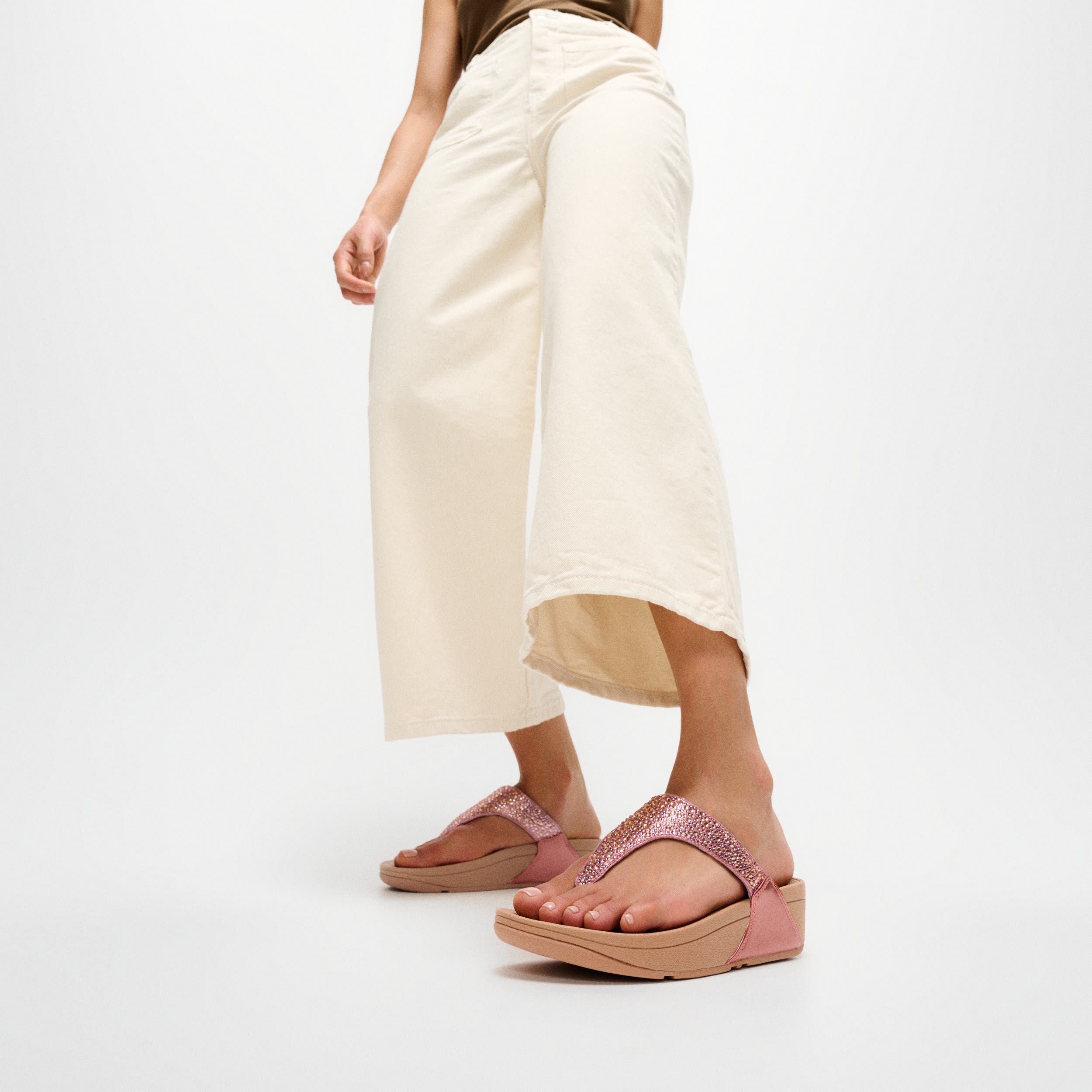 Lulu Crystal Mix Met Sandal, Alternate, color, Metallic Rust Rose
