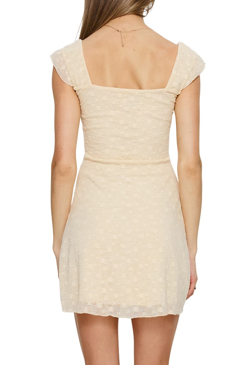 Lanchester Floral Embroidered Minidress, Alternate, color, BUTTER YELLOW