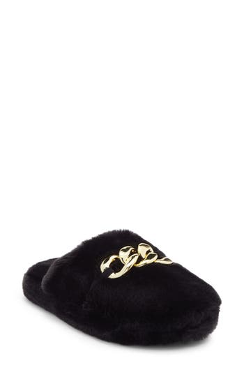 Abound Raya Faux Fur Slipper In Black