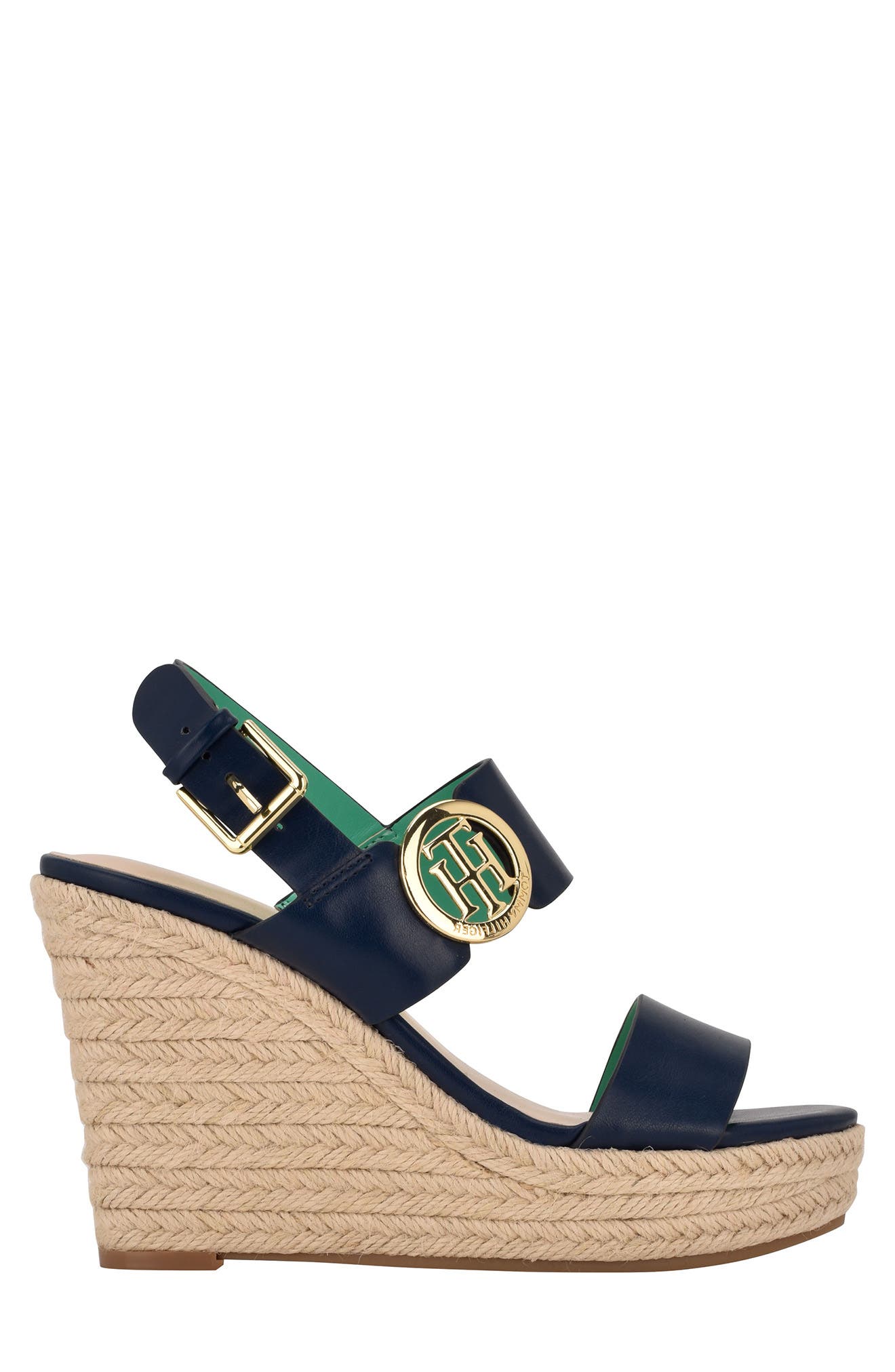 Tommy Hilfiger Kahdy Espadrille Wedge Sandal, Alternate, color, Dark Blue 400