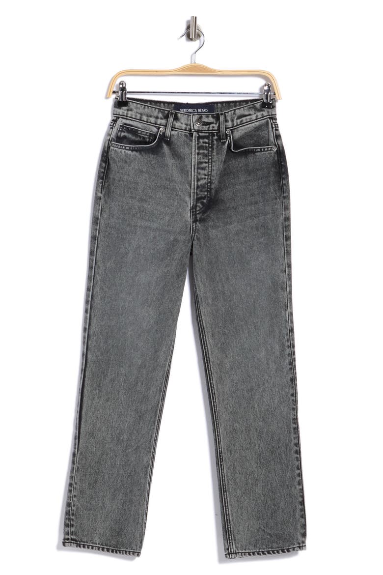 Daniela High Waist Ankle Straight Leg Jeans, Main, color, ASH ONYX