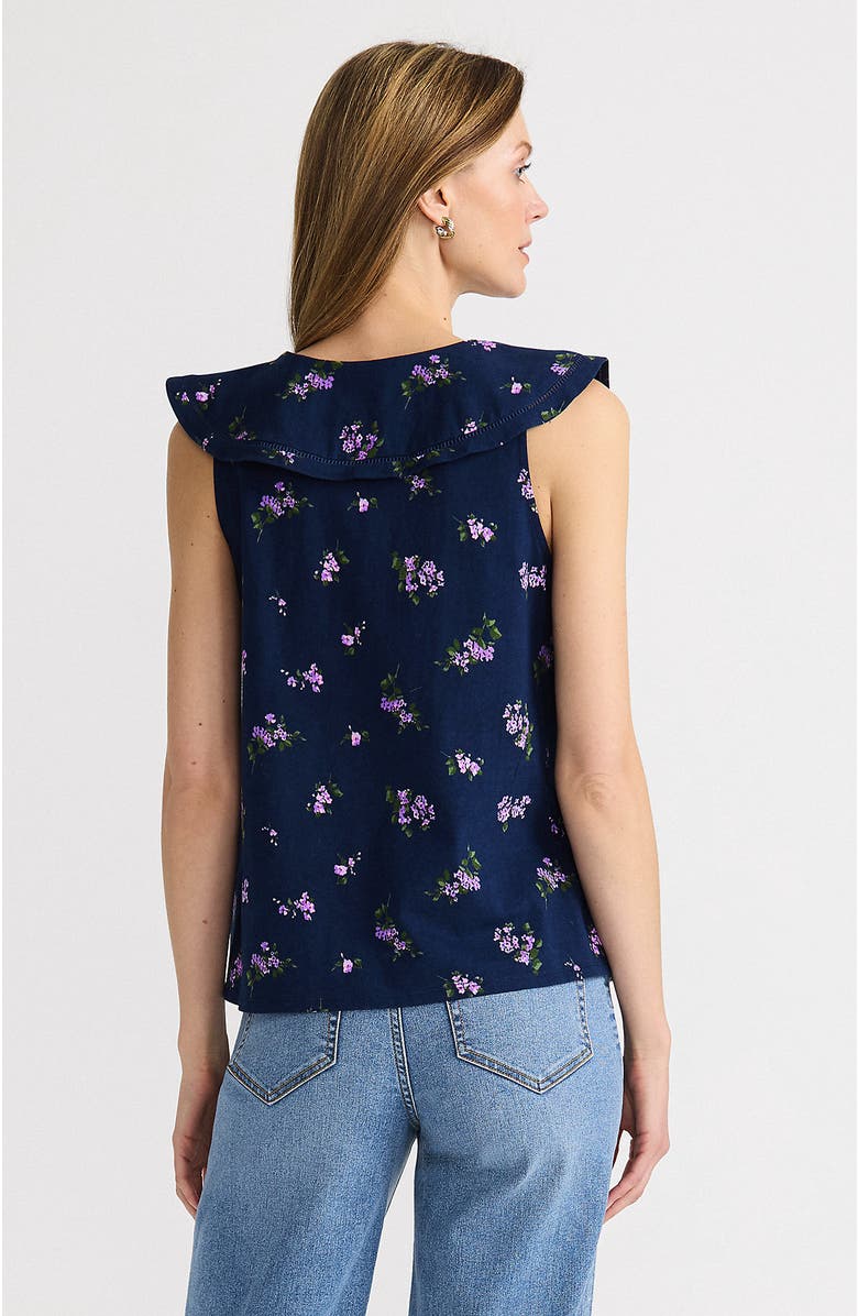 Lands' End V Neck Cascade Ruffle Top, Alternate, color, 