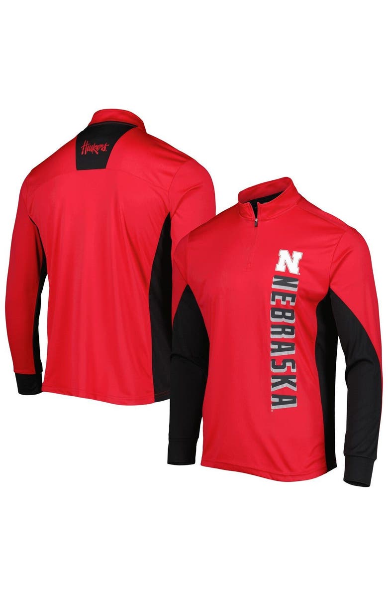 COLOSSEUM Men's Colosseum Scarlet Nebraska Huskers Bart Quarter-Zip Windshirt, Alternate, color, 