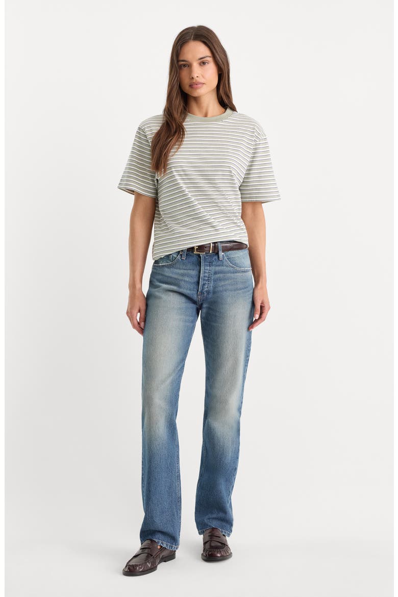 The Overized Stripe T-Shirt, Alternate, color, CLASSIC STRIPE MOSSWELL
