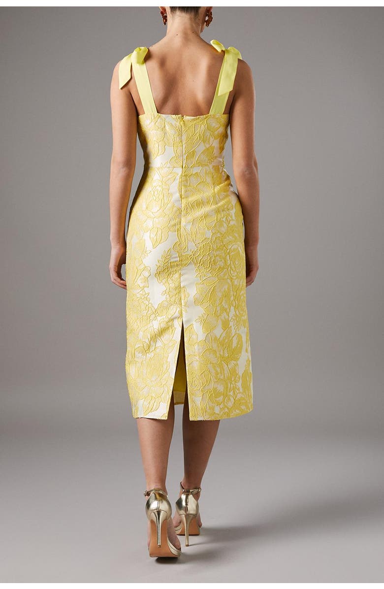 Coast Jacquard Pencil Midi Dress, Alternate, color, Yellow