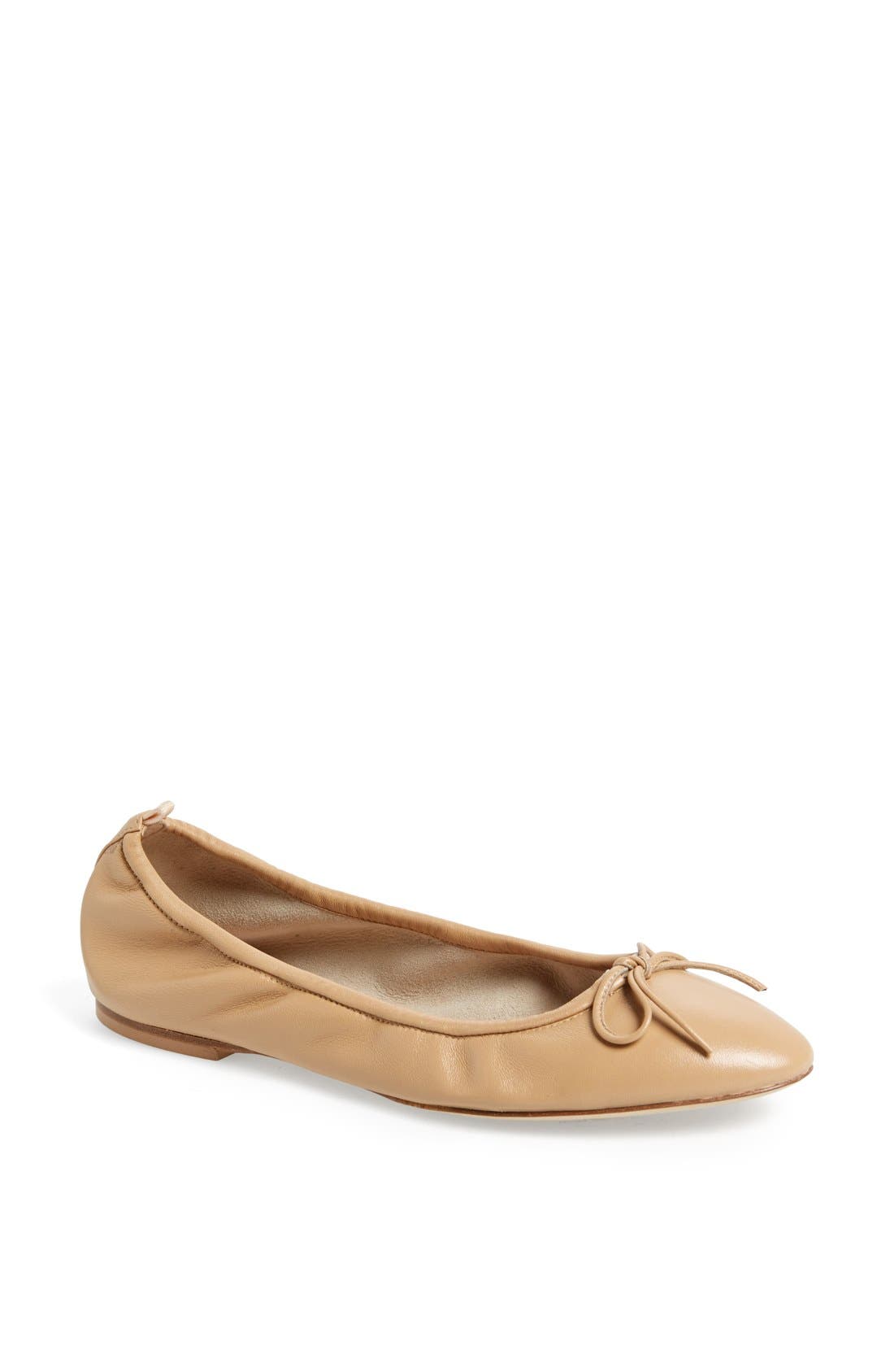 by Sarah Jessica Parker 'Gelsey' Nappa Leather Skimmer Flat, Main, color, NUDE NAPPA