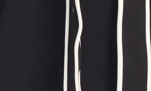 DONNA MORGAN DONNA MORGAN CONTRAST PIPING SHORT SLEEVE MINIDRESS