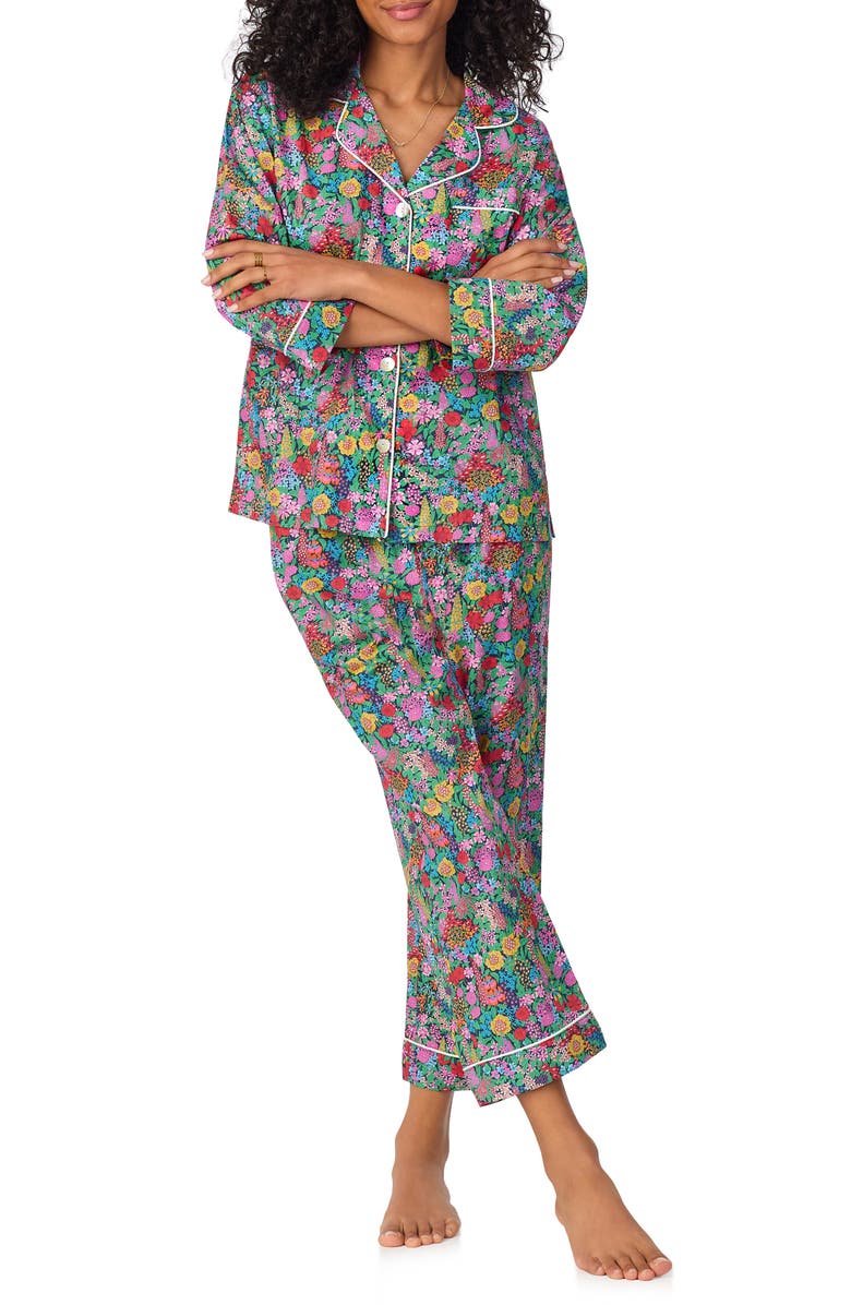 BedHead Pajamas Floral Print Short Sleeve Crop Pajamas, Main, color, 
