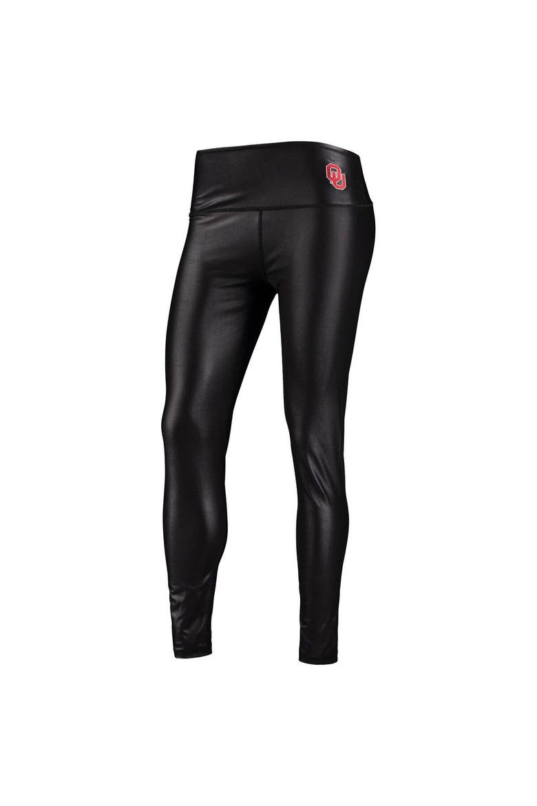 Women's ZooZatz Black Oklahoma Sooners Shine Liquid Leggings, Alternate, color, Black
