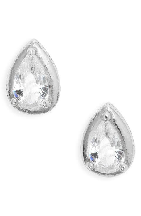 Cubic Zirconia Teardrop Earrings