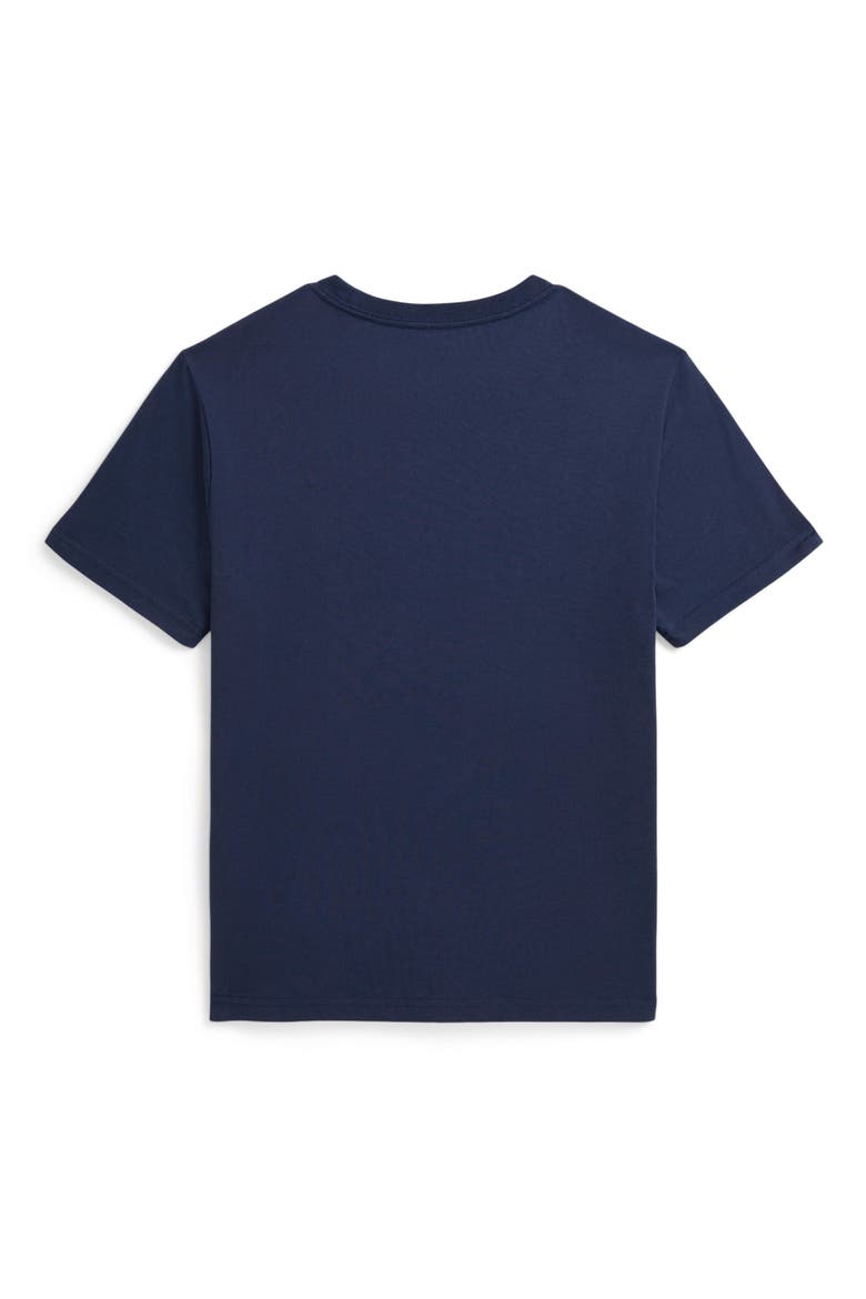 Kids' Logo Cotton Jersey T-Shirt, Alternate, color, RUSTIC NAVY