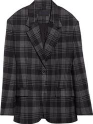 Proenza Schouler Daria Plaid Oversize Virgin Wool Blazer