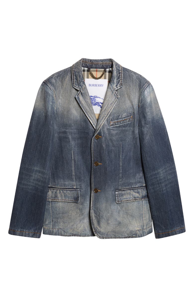 Burberry Ricky Denim Sport Coat, Main, color, Mid Blue