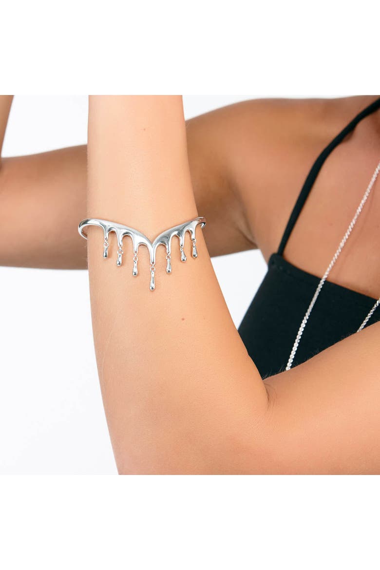 Waterfall Cuff, Alternate, color, Sterling Silver