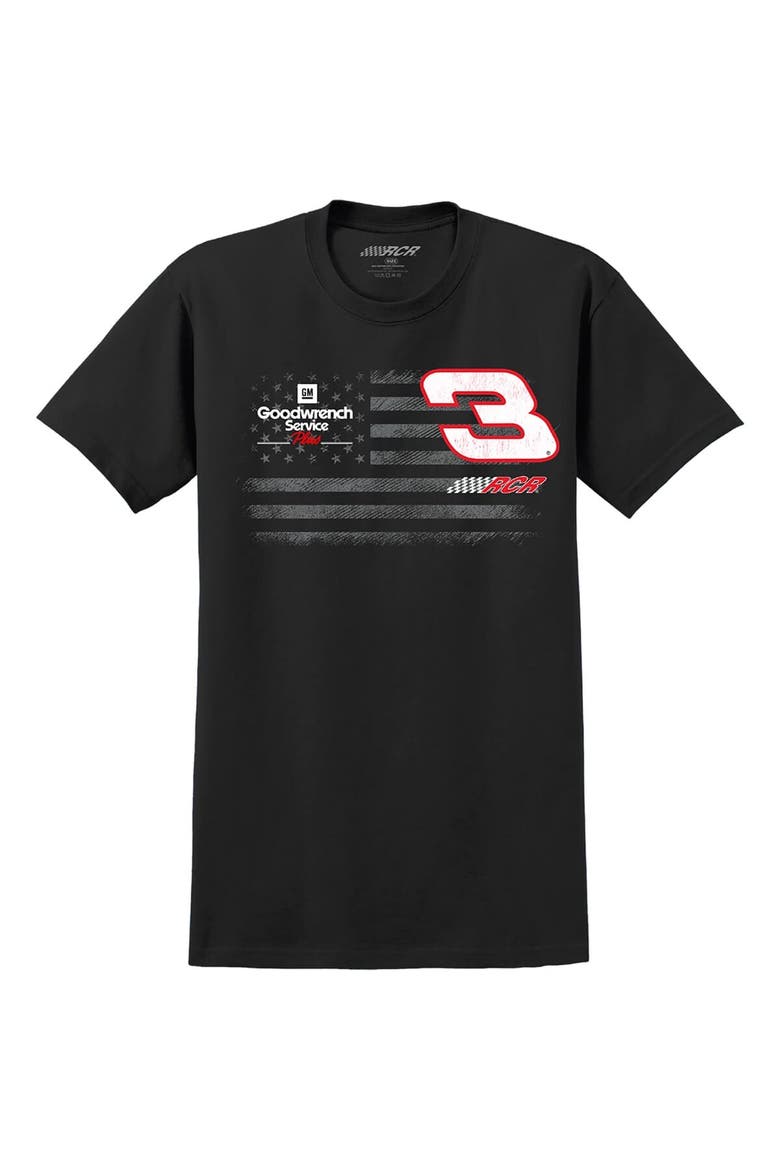 Men's Richard Childress Racing Team Collection Black Dale Earnhardt Flag Tri-Blend T-Shirt, Alternate, color, Black