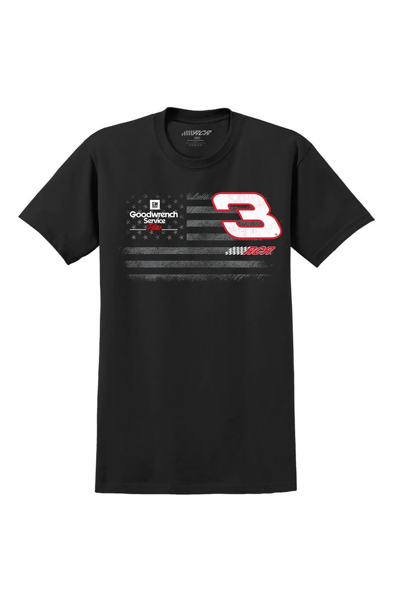 NASCAR Men's Richard Childress Racing Team Collection Black Dale Earnhardt Flag Tri-Blend T-Shirt, Alternate, color, Black