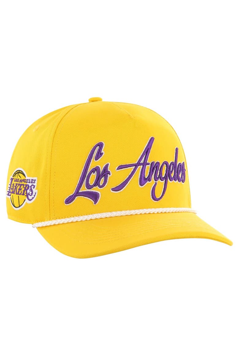 Men's '47  Gold Los Angeles Lakers Overhand Logo Hitch Adjustable Hat, Main, color, Gold