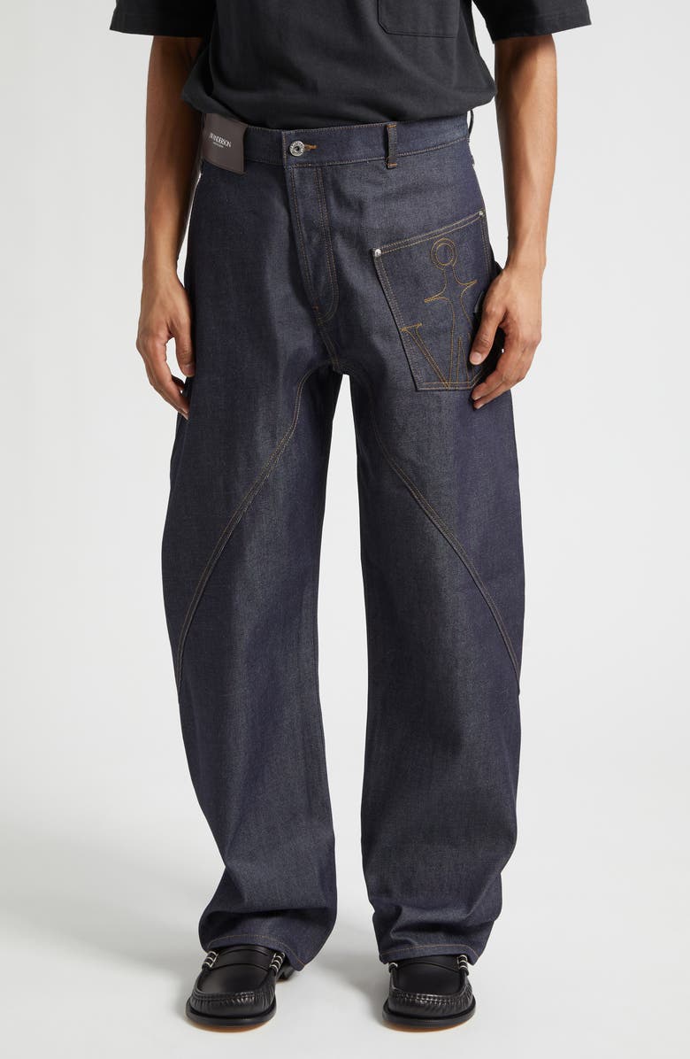JW Anderson Twisted Workwear Jeans, Main, color, Indigo