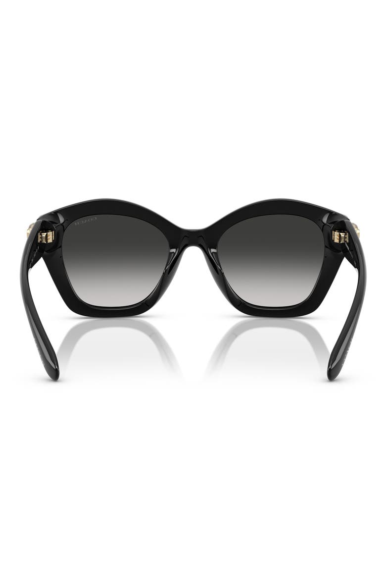 54mm Gradient Round Sunglasses, Alternate, color, BLACK / GREY GRADIENT