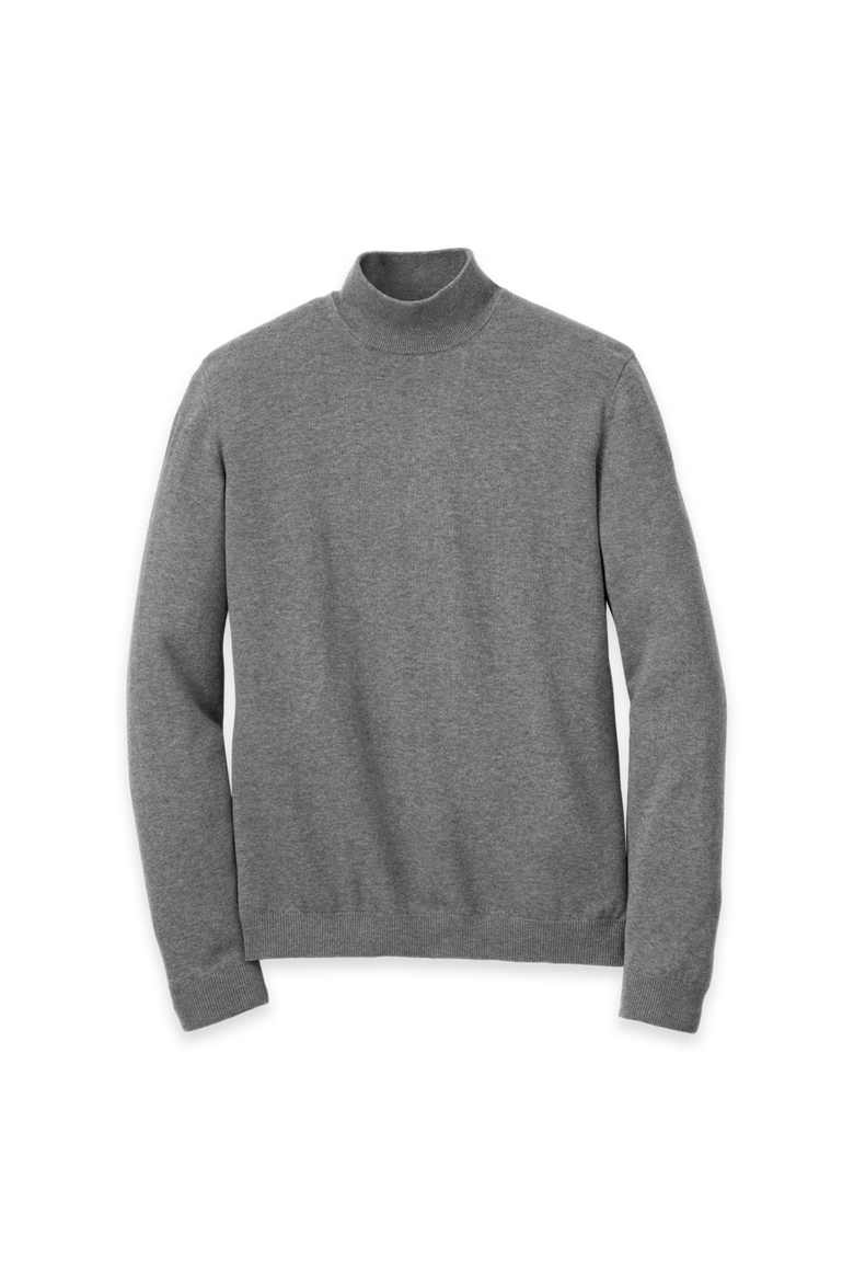 Supima Cotton Mock Neck Sweater, Main, color, Medium Grey