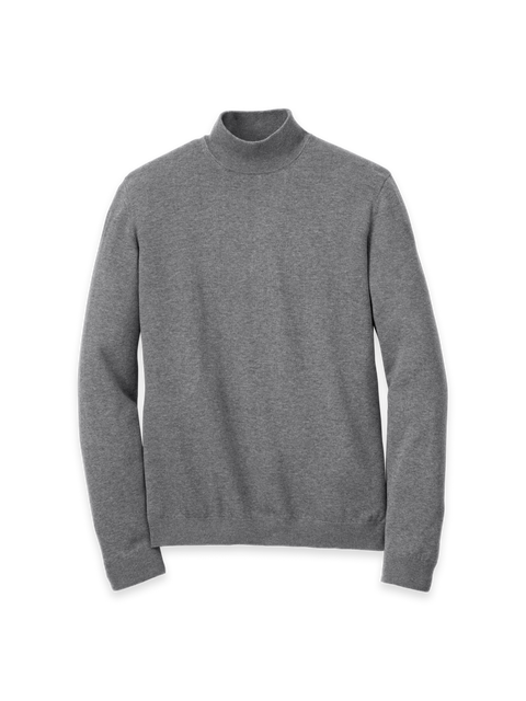 Supima Cotton Mock Neck Sweater