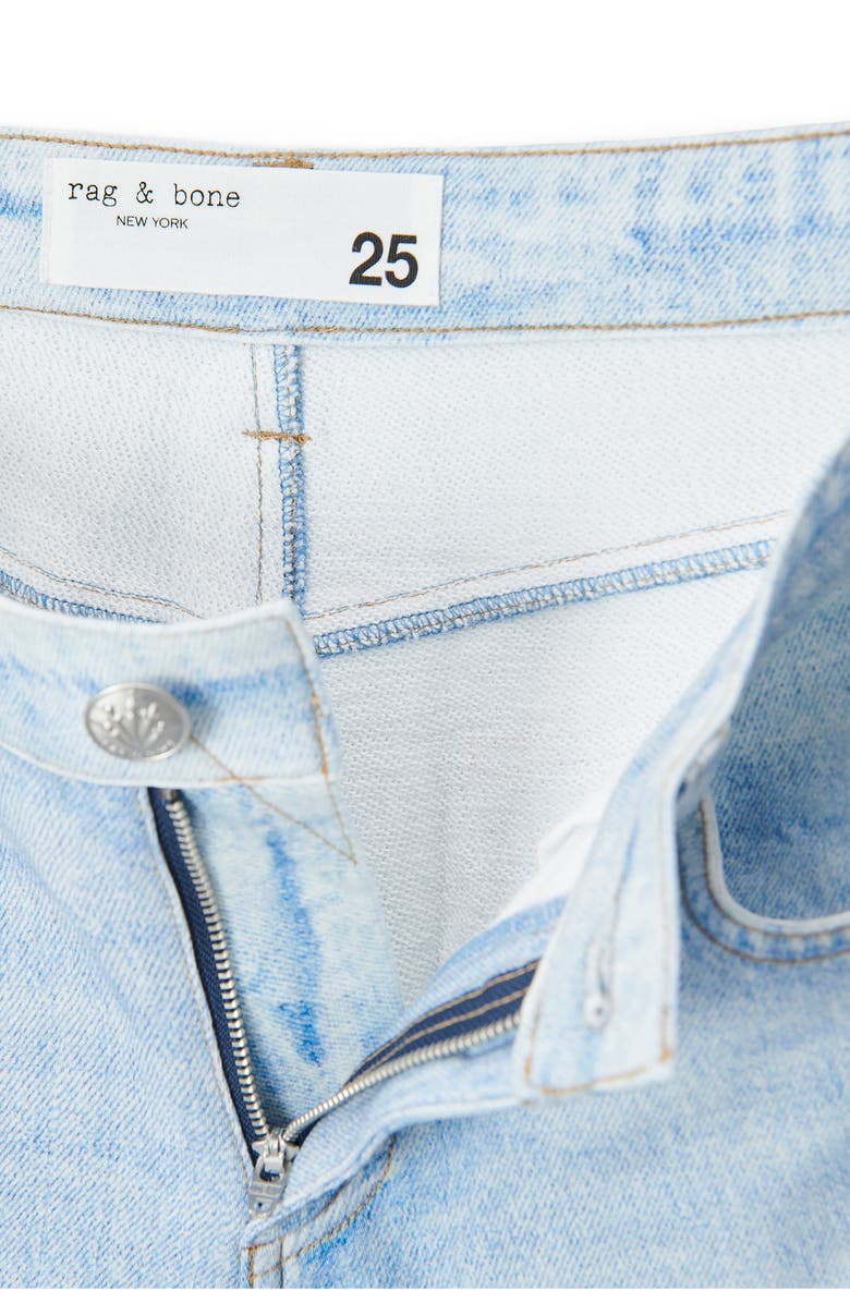 rag & bone rb Miramar Saige Mid Rise Wide Leg Cotton Terry Sweatpant Jeans, Alternate, color, Aria