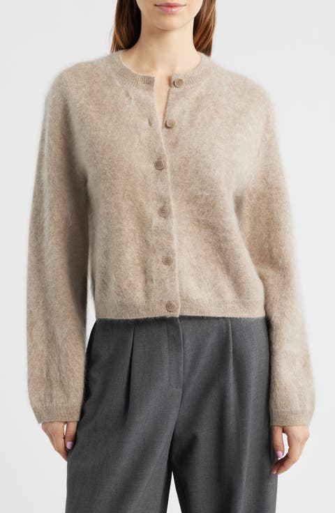 Brushed Cashmere Cardigan