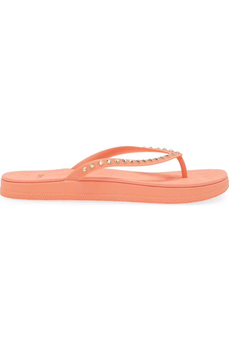 Sanuk Funshine Rhinestone Flip Flop, Alternate, color, Fusion Coral