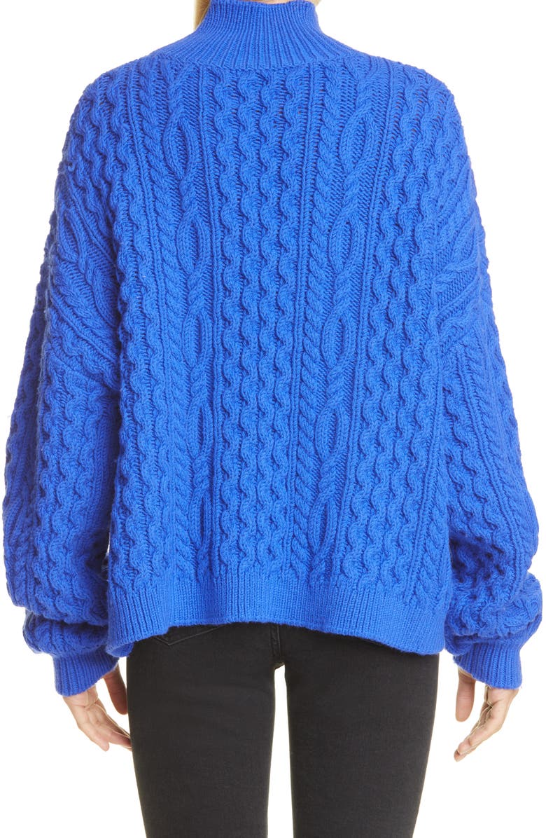 Alice + Olivia Oversize Cable Knit Sweater, Alternate, color,