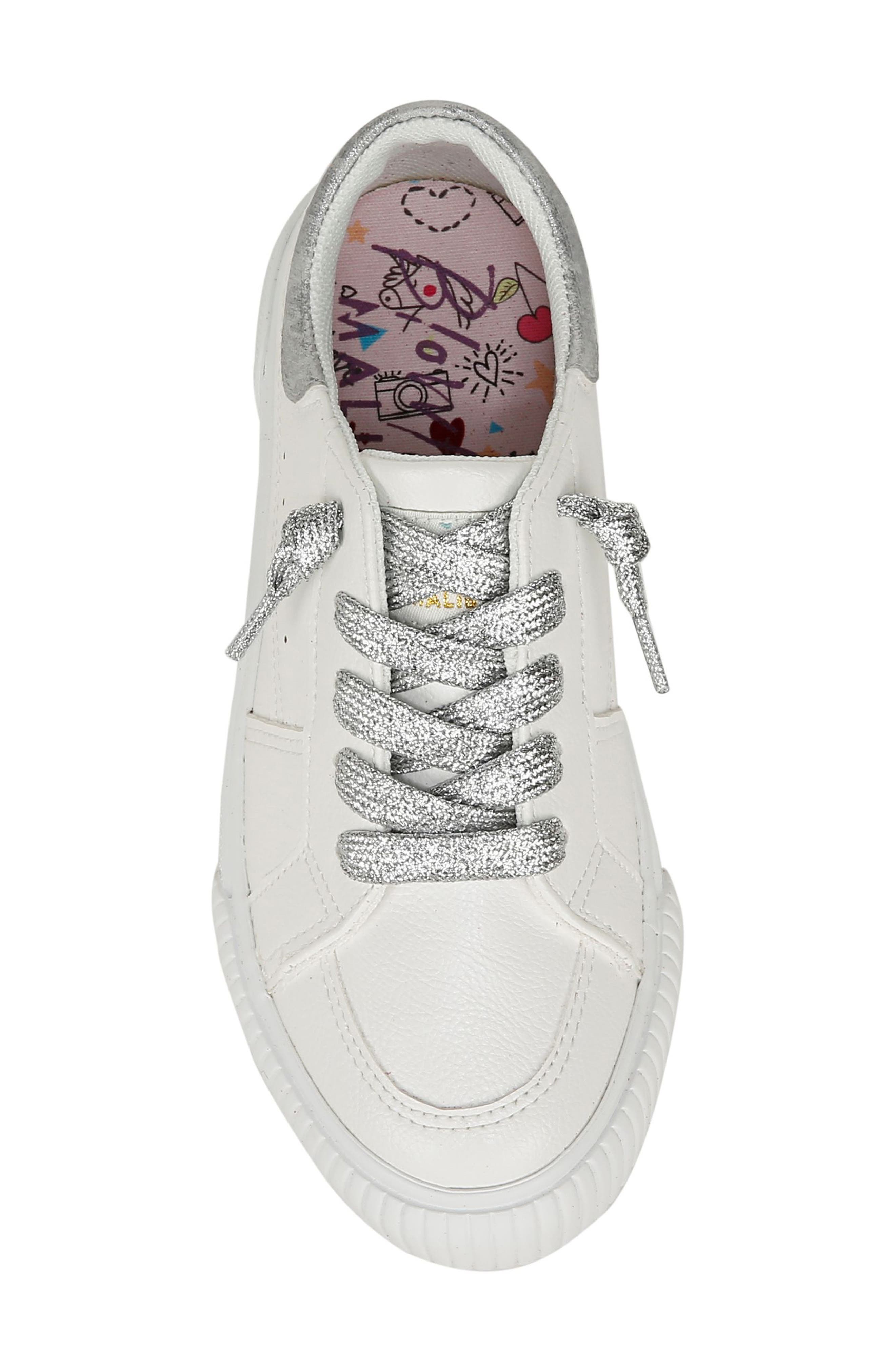 Blowfish Malibu Kids' Cambria Sneaker, Alternate, color, White/ Silver