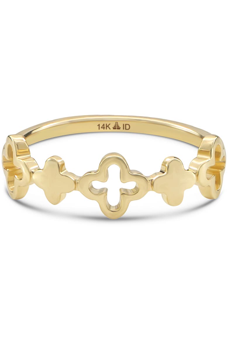 Clover Ring in 14K Gold, 6mm, Main, color, Yellow Gold