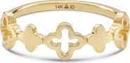 DEVATA Clover Ring in 14K Gold, 6mm
