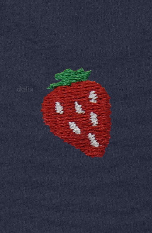 Dalix Womens Lil Strawberry Lightweight High Waisted Tee In Blue
