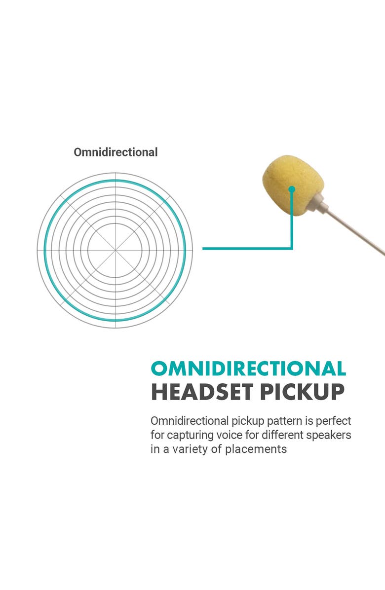 MOVO WMX-1-UH USB-C Wireless Headset Microphone, Alternate, color, Black