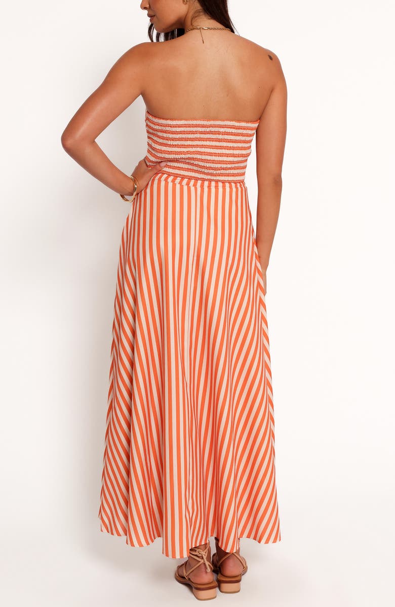 Petal & Pup Serafina Stripe Crop Top & Maxi Skirt Set, Alternate, color, Orange Beige Stripe