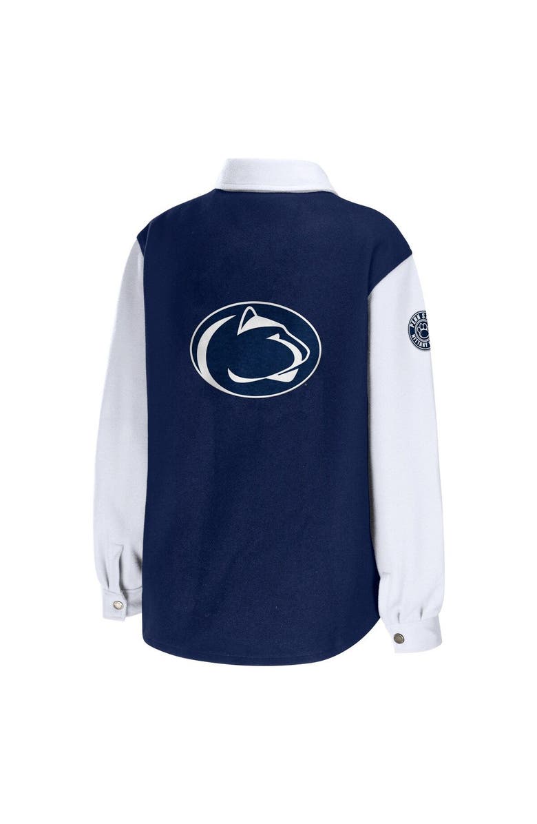WEAR by Erin Andrews Women's WEAR by Erin Andrews Navy Penn State Nittany Lions Button-Up Shirt Jacket, Alternate, color, Navy