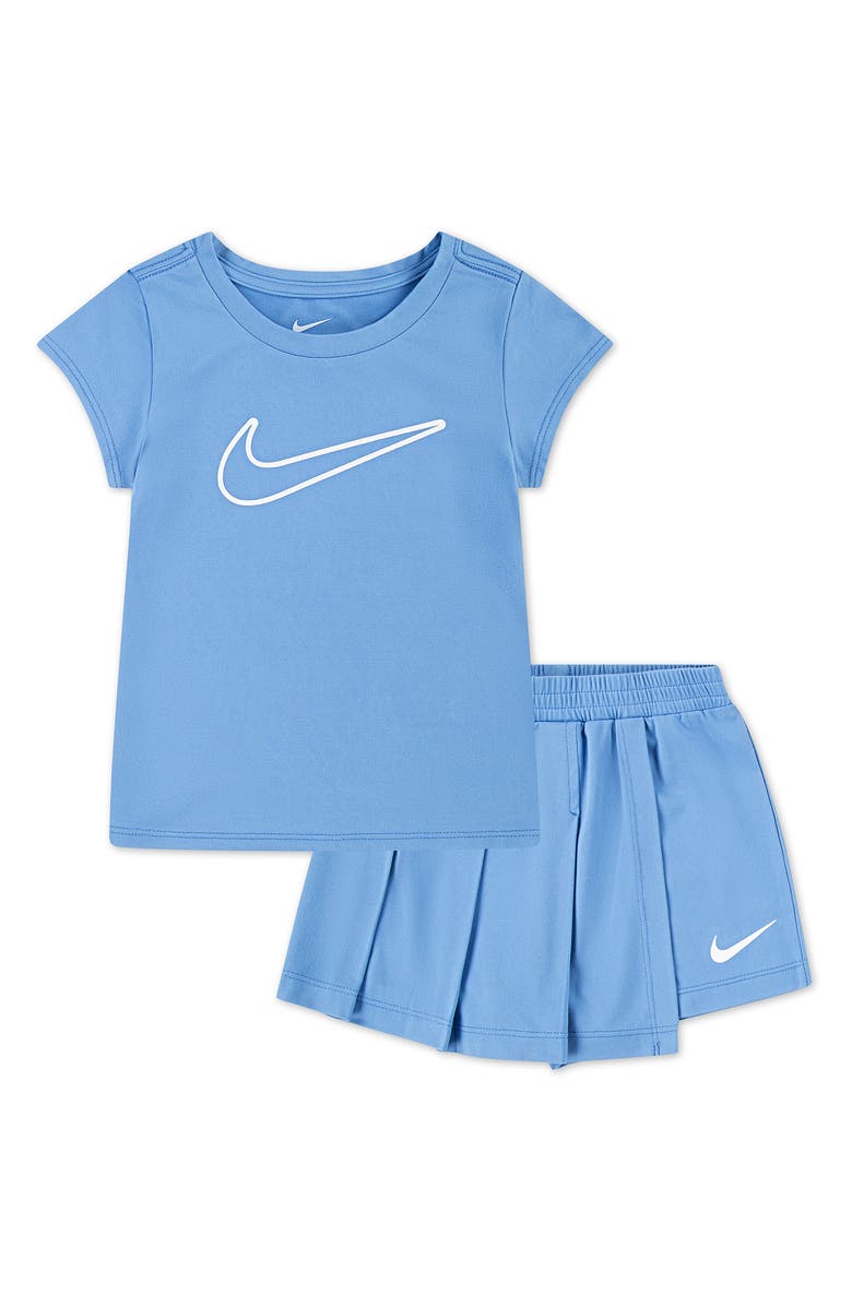 Nike Kids' All Day Play Graphic T-Shirt & Pleated Skort Set, Main, color, 