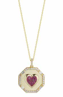 SPHERA MILANO 14K Gold Plated Sterling Silver & CZ Heart Pendant Necklace