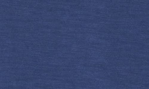 Coastaoro Long Sleeve Slubby Crewneck T-shirt In Insignia Blue