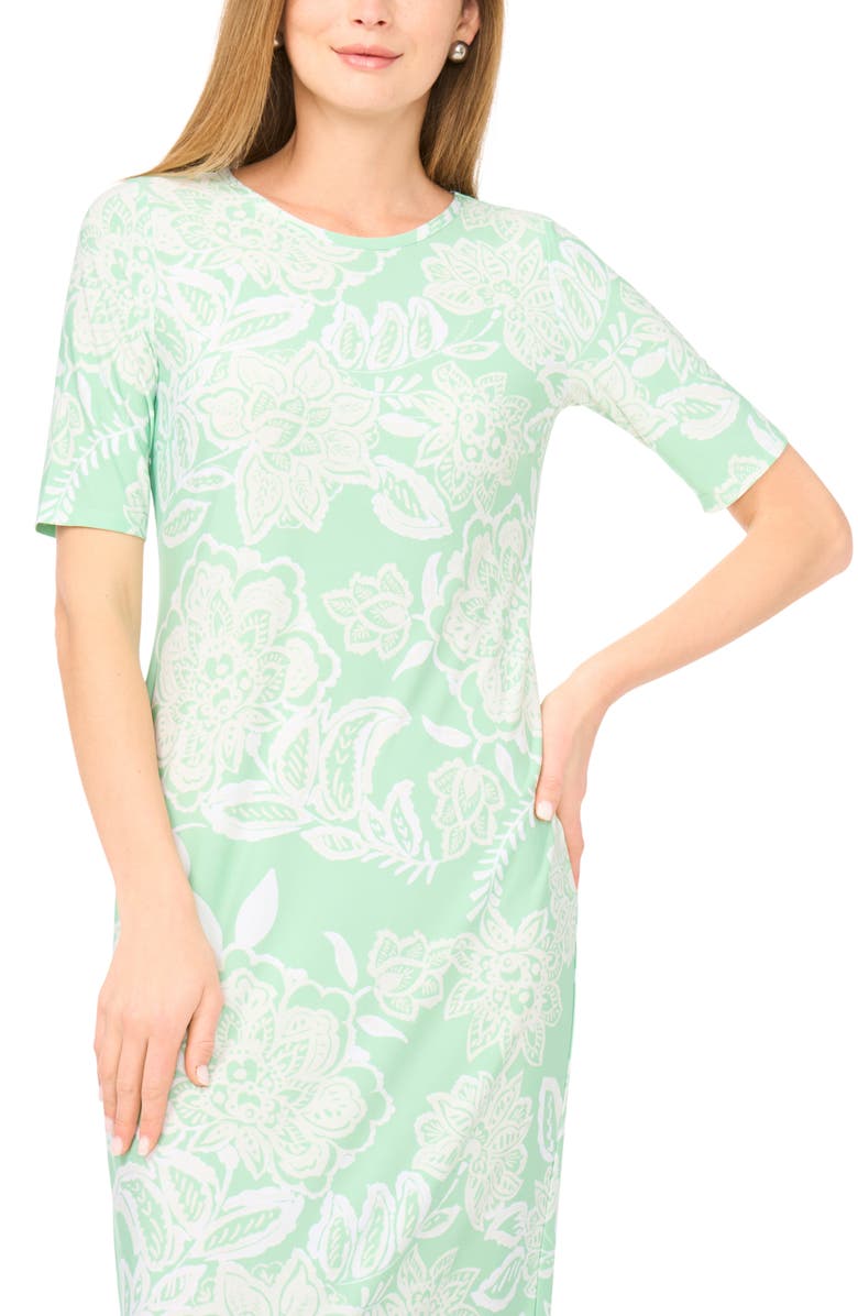 Vince Camuto Print Maxi Dress, Alternate, color, Lucent White