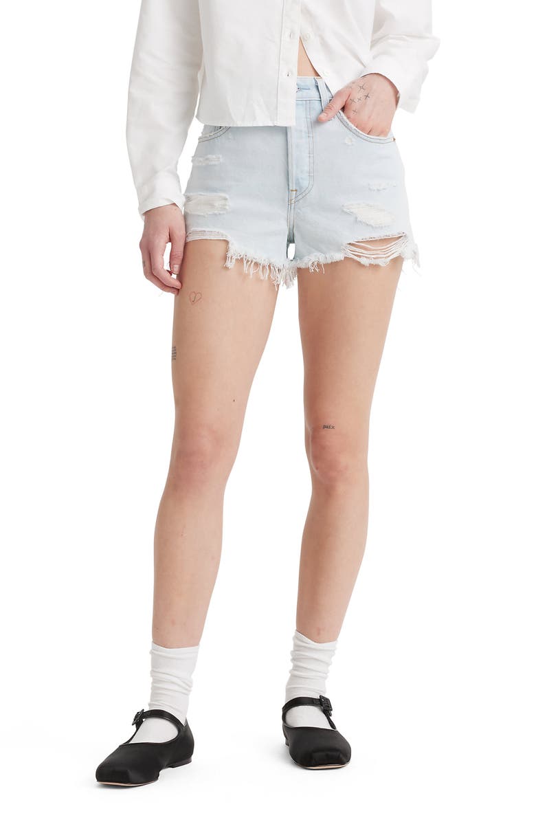Levi's<sup>®</sup> 501<sup>®</sup> Original High Waist Cutoff Denim Shorts, Main, color, Find Time