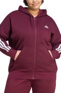 adidas Essentials 3-Stripes Full Zip Fleece Hoodie