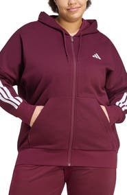 adidas Essentials 3-Stripes Full Zip Fleece Hoodie