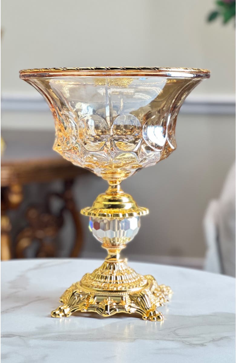 Mark Roberts Classic Pedestal Bowl, Alternate, color, Amber