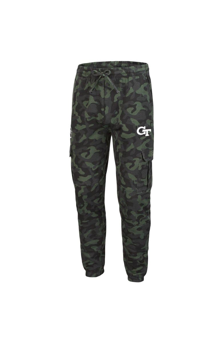 COLOSSEUM Men's Colosseum Camo Georgia Tech Yellow Jackets Logo OHT Military Appreciation Code Fleece Pants, Alternate, color, 